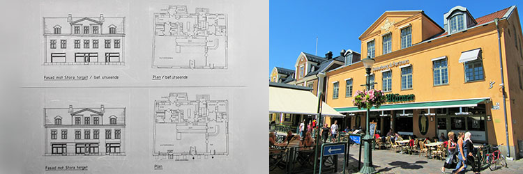 Ritning och resultat av Mörners