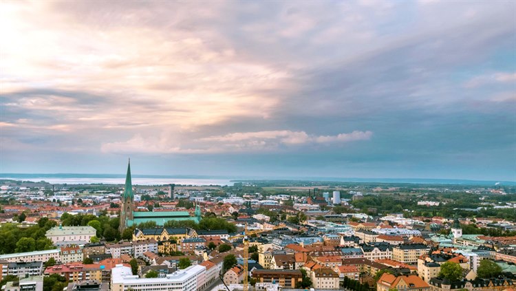 Vy över Linköpings stadskärna