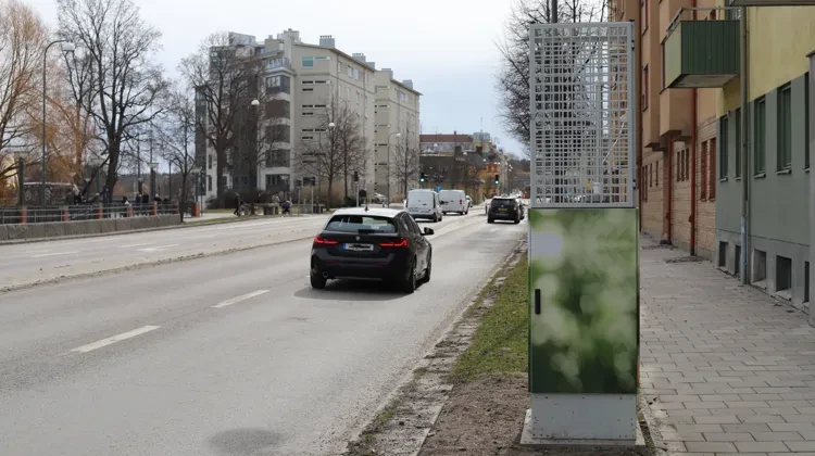 Mätstation på Hamngatan för mätning av luftpartiklar