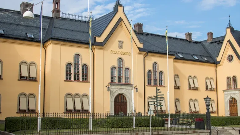 Framsidan på stadshuset i Linköping.