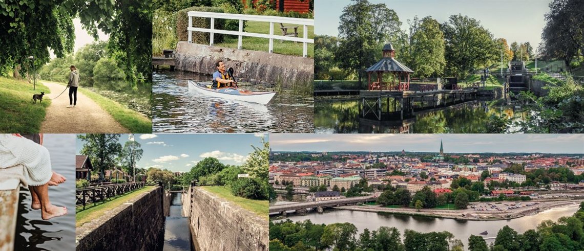 Bildkollage från Stångån och Kindkanal